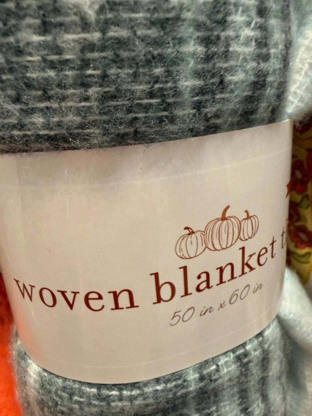 Cozy Throw Blanket in Light Blue and Gray - Soft Woven Blanket Throw